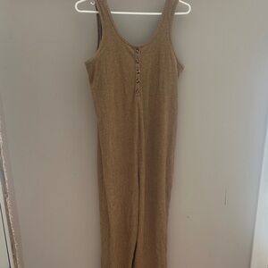 Old Navy Tan Ribbed Maternity Romper